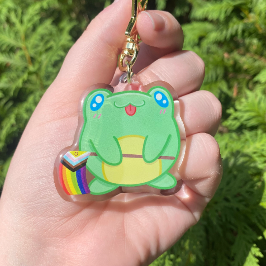 Pride Frog Keychain
