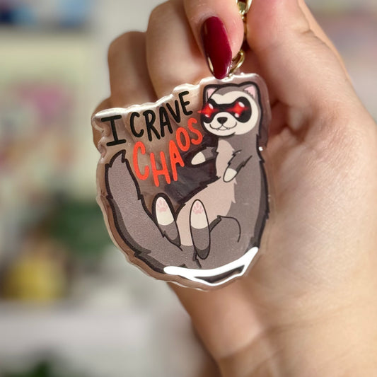I Crave Chaos Acrylic Keychain