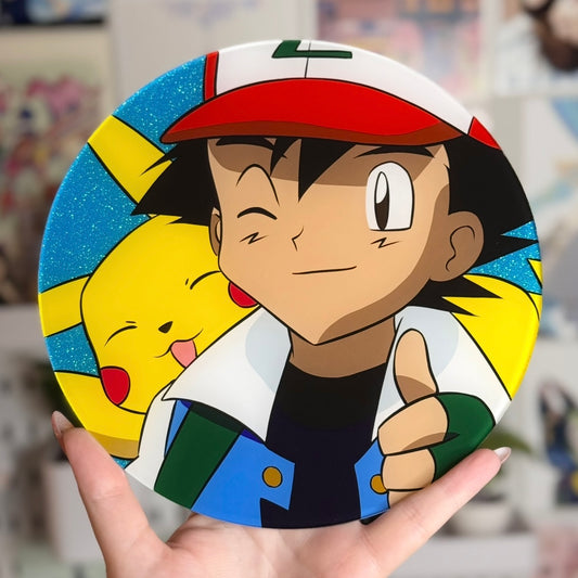 Ash and Pikachu 8” Circle