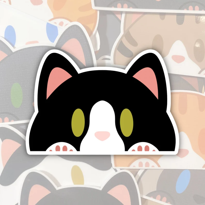 Cat Mini Peeker Stickers