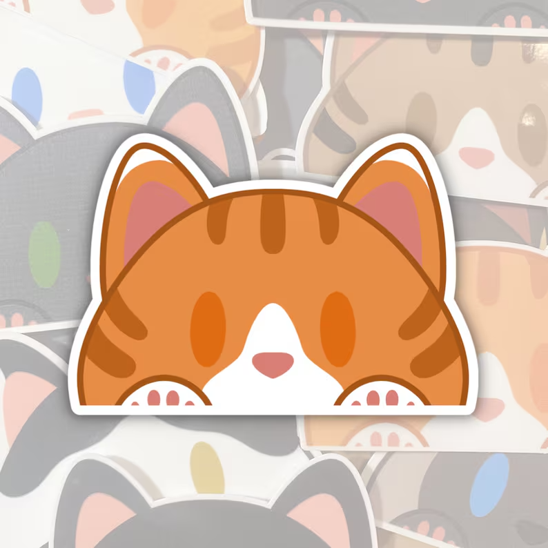 Cat Mini Peeker Stickers