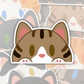 Cat Mini Peeker Stickers