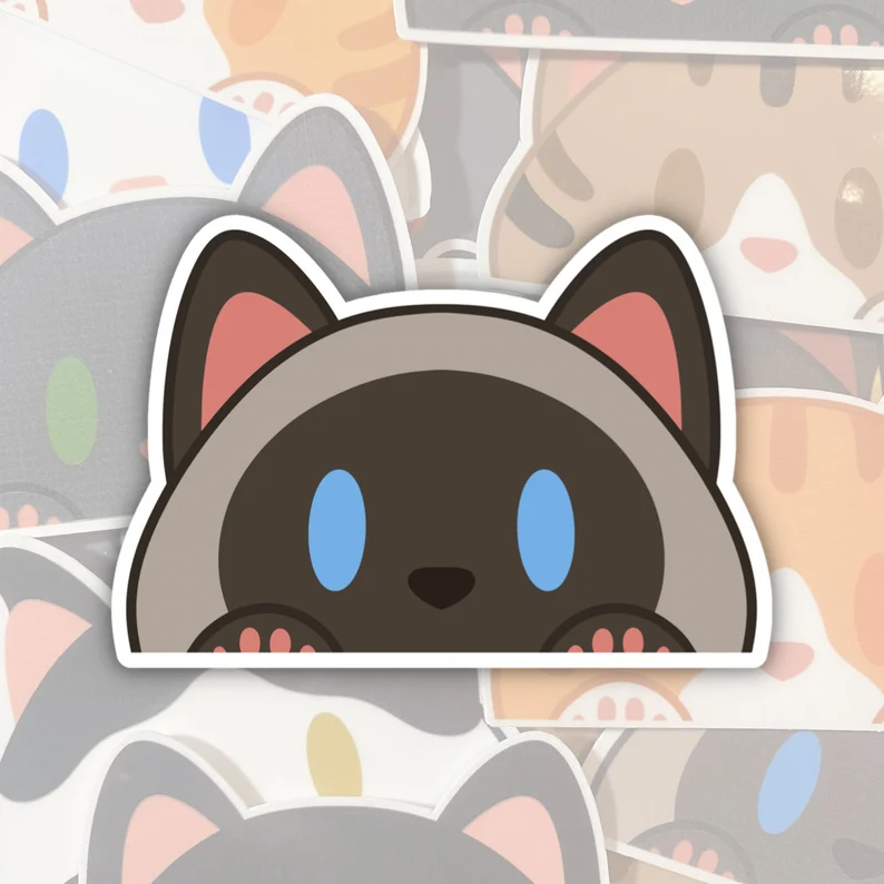 Cat Mini Peeker Stickers