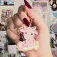Pink Cow Keychain