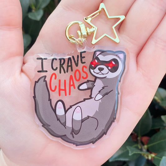 I Crave Chaos Acrylic Keychain