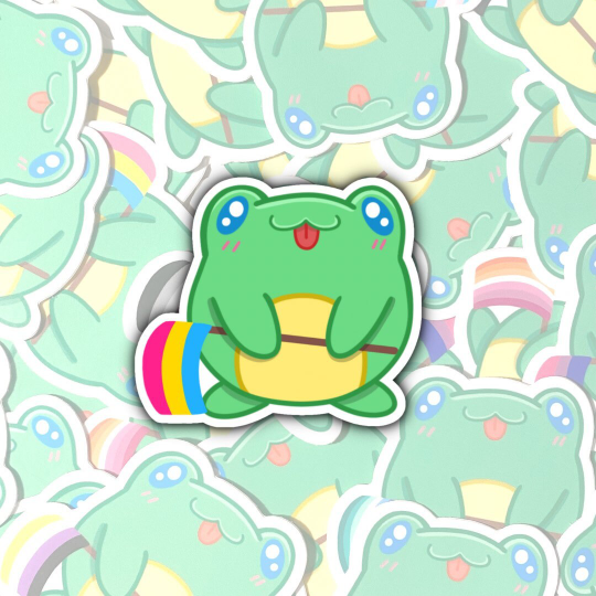 Pride Frog Flag Stickers