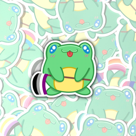 Pride Frog Flag Stickers