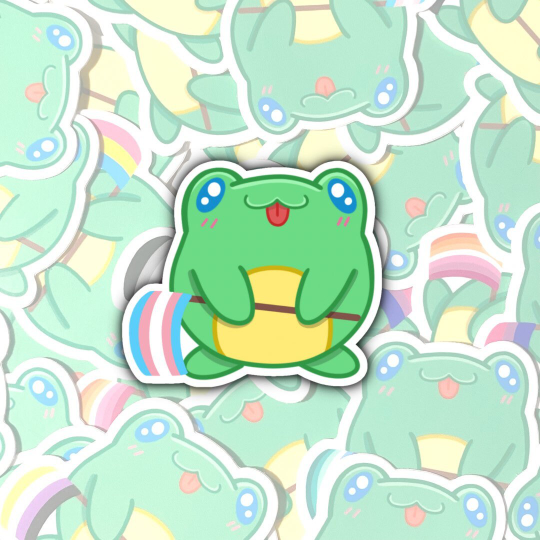 Pride Frog Flag Stickers