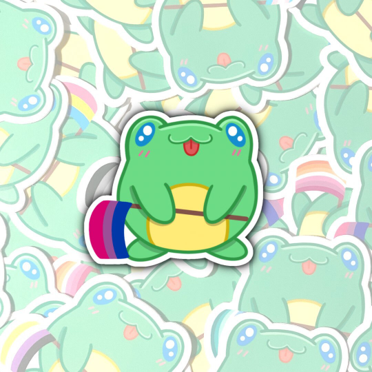 Pride Frog Flag Stickers